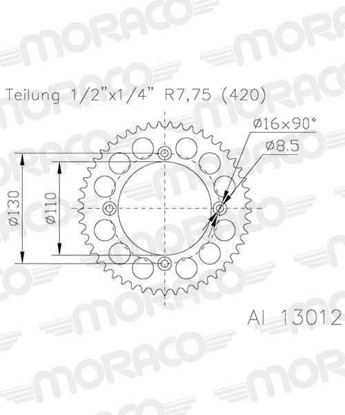 Couronne SuperProx 57 dents