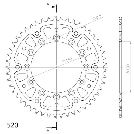 Couronne SuperProx Bleu 48 dents