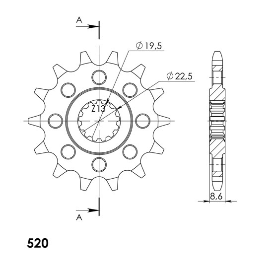 Couronne SuperProx PSB CST - 1447 14.2 - 14 dents
