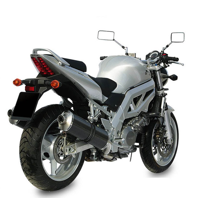 Silencieux MIVV Oval Carbon Cap Pour Suzuki SV 650 2016 - Homologué Euro 4, Finition Carbone