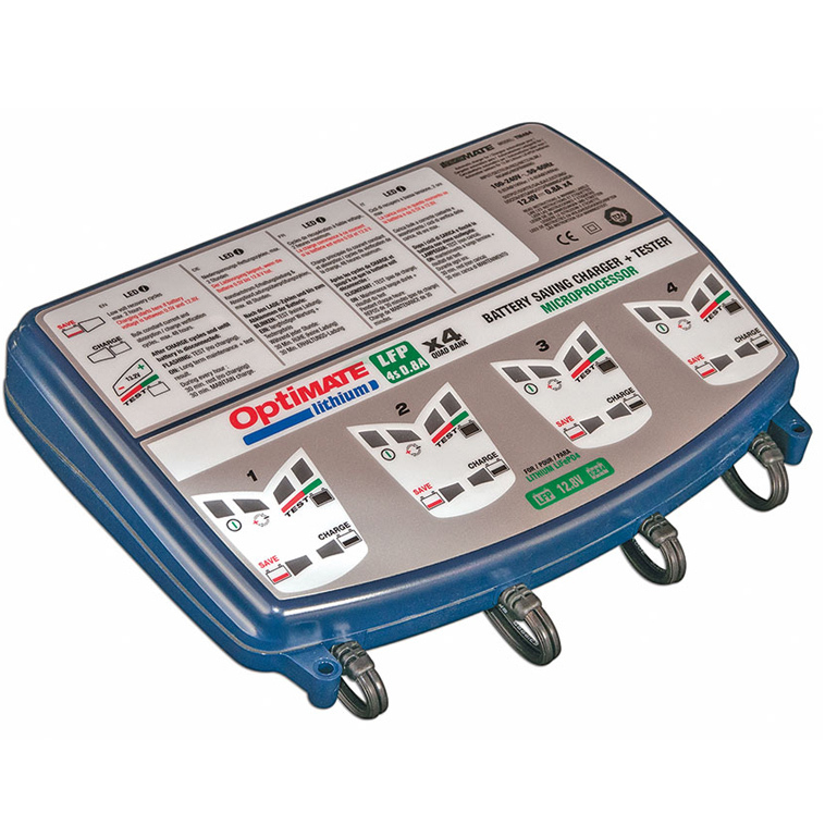 Chargeur de batterie Tecmate LITHIUM 0,8A X4 TM – 484 PRO