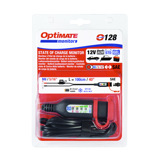 Câble chargeur de batterie Tecmate O - 128 Moniteur Etat Charge T128 TECMATE
