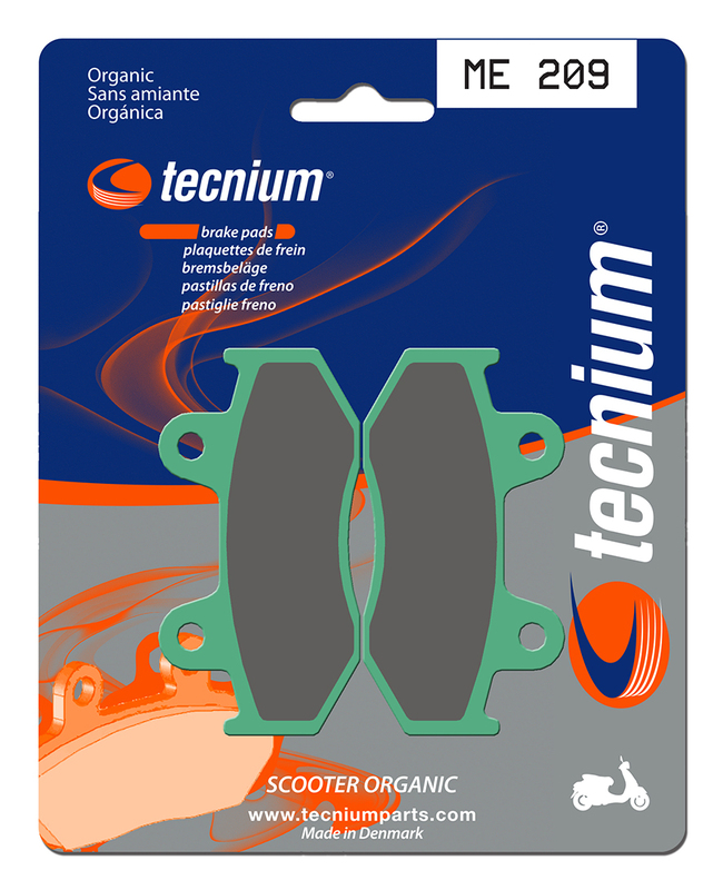 Plaquettes de freins Tecnium Scooter organique - ME209