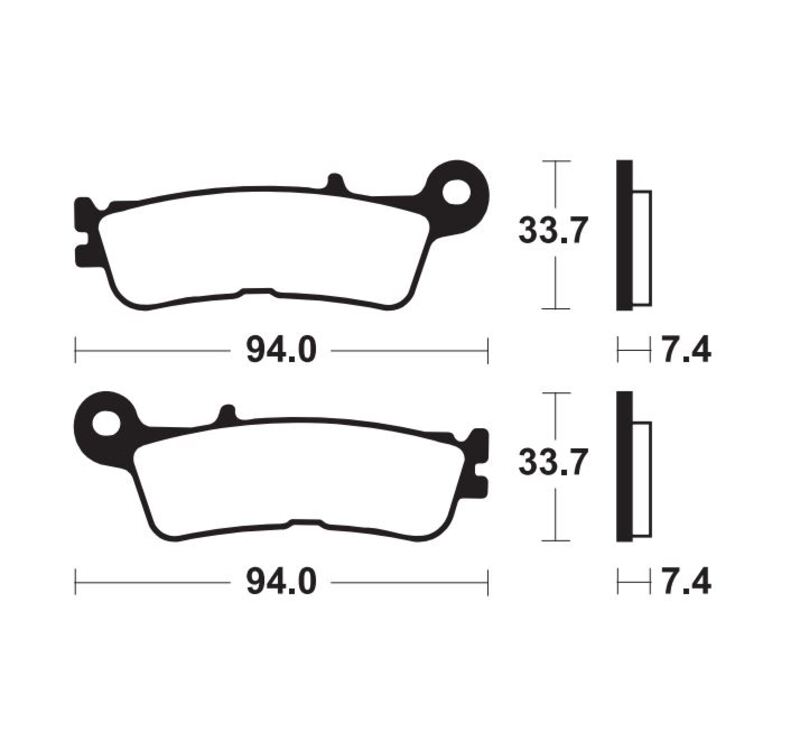 Plaquettes de freins Tecnium MX/ATV métal fritté - MOR465