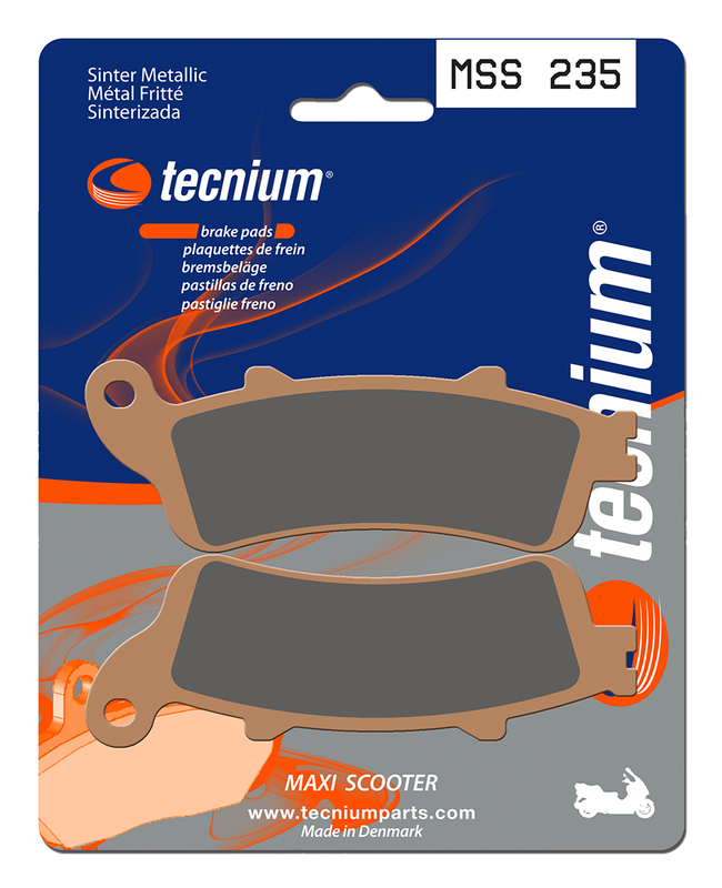 Plaquettes de freins Tecnium Maxi Scooter métal fritté - MSS235