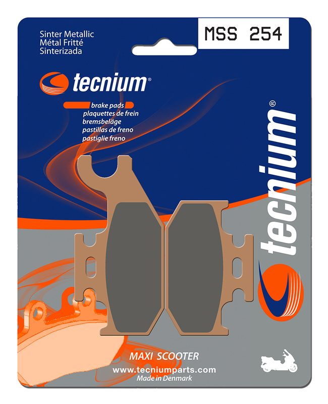 Plaquettes de freins Tecnium Maxi Scooter métal fritté - MSS254