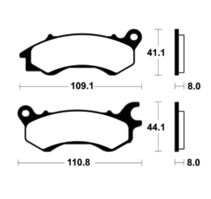 Plaquettes de freins Tecnium scooter organique - ME469