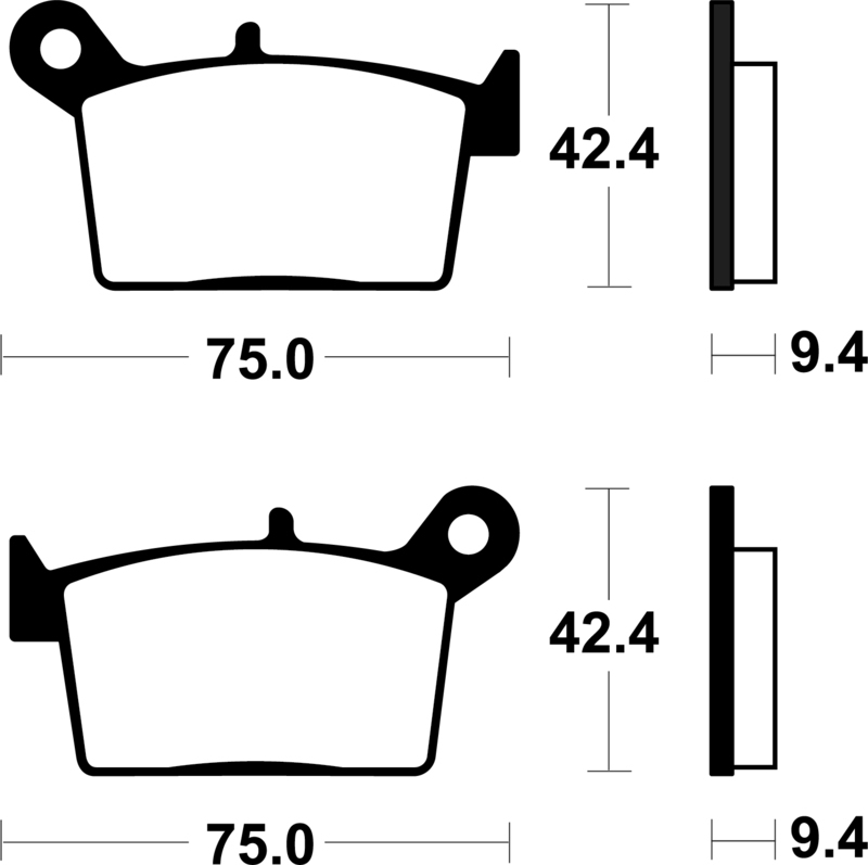Plaquettes de freins Tecnium métal fritté - MA498