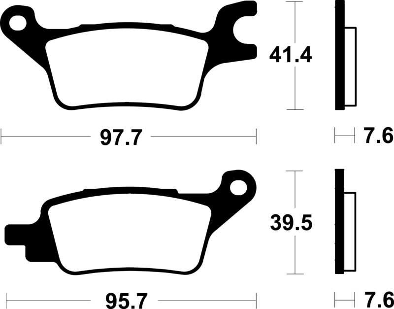 Plaquettes de freins Tecnium Scooter organique - ME510