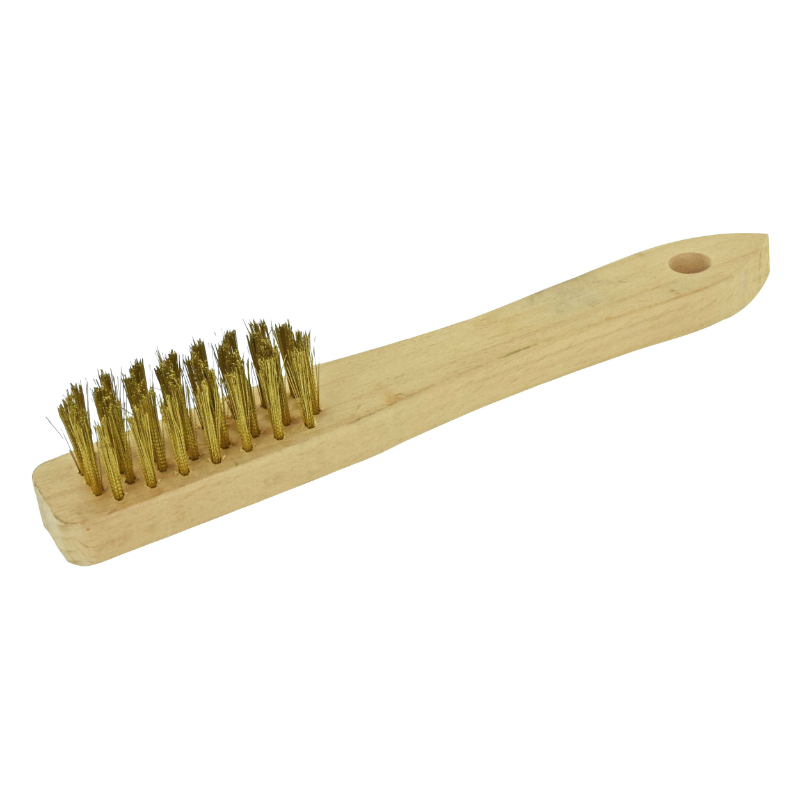 Brosse métallique Tivoly BOUGIE PROFESSIONNEL MANCHE EN BOIS GARNITURE LAITON