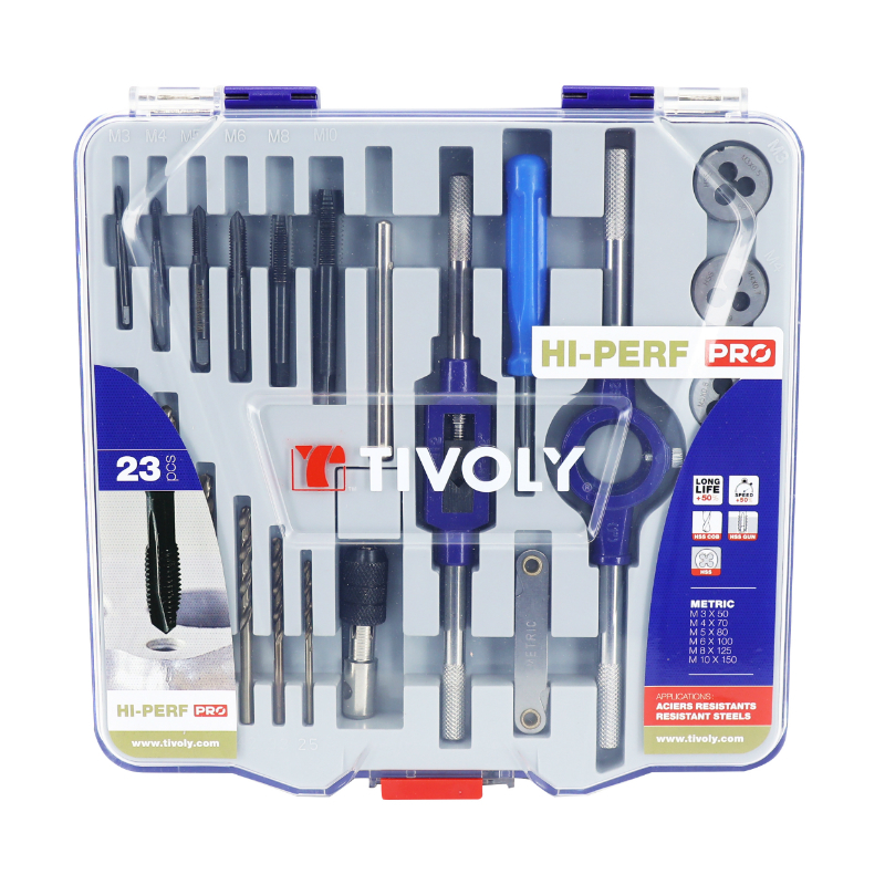 Tarauds et filières Tivoly TOURNE A GAUCHE PORTE DIAM 25,4 mm FORETS HSS ACCESSOIRE COFFRET