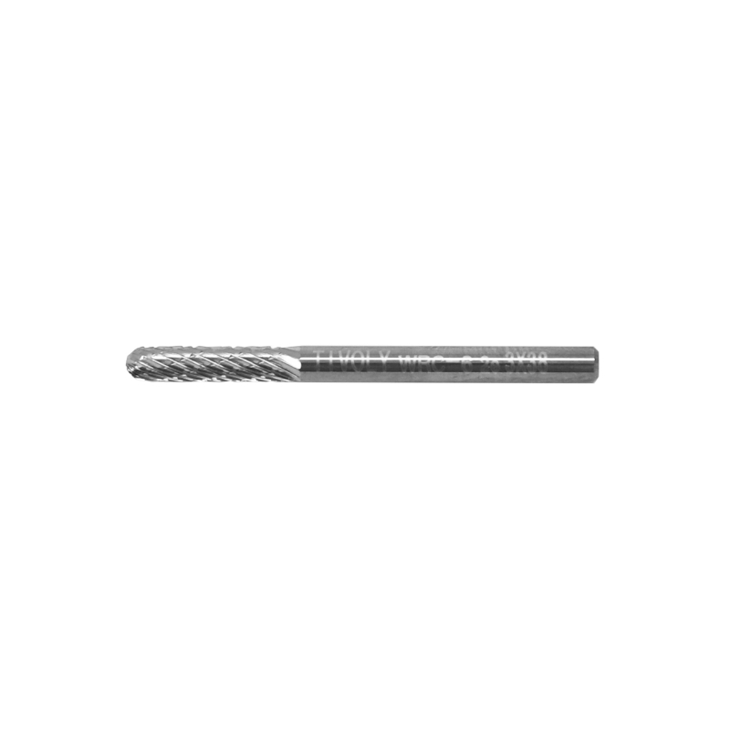 Lime carbure Tivoly MINI FRAISE CYLINDRIQUE A RAYON DIAM 3 mm L 38 mm FORME BRISE COPEAUX
