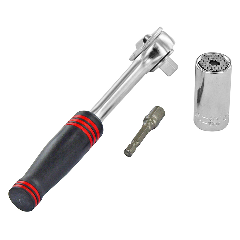 Clé à cliquet Tivoly PORTE EMBOUT UNIVERSELLE DIAM 7 A 19 mm BLISTER 3 PIECES