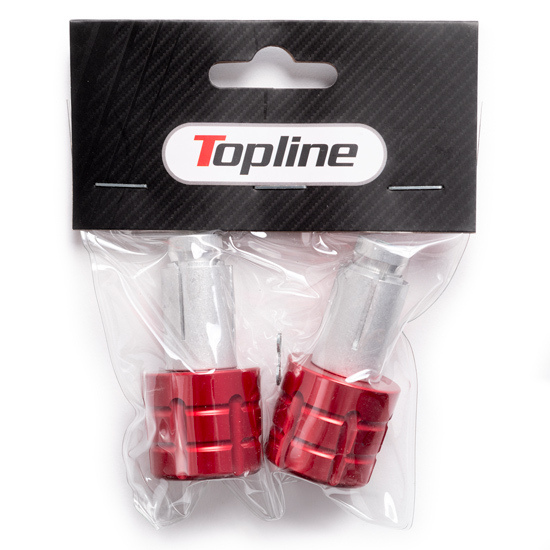 Embouts de guidon TopLine Alu 13 - 17MM Rouge