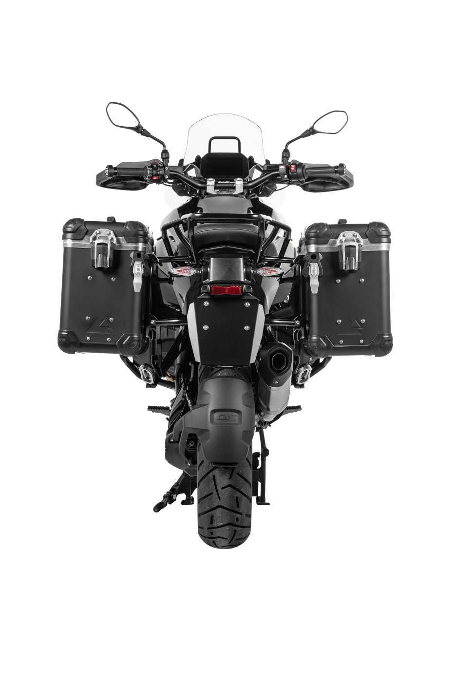 Valise Touratech Kit complet ZEGA Evo 38/38 - Support noir inclus - Anodisé noir