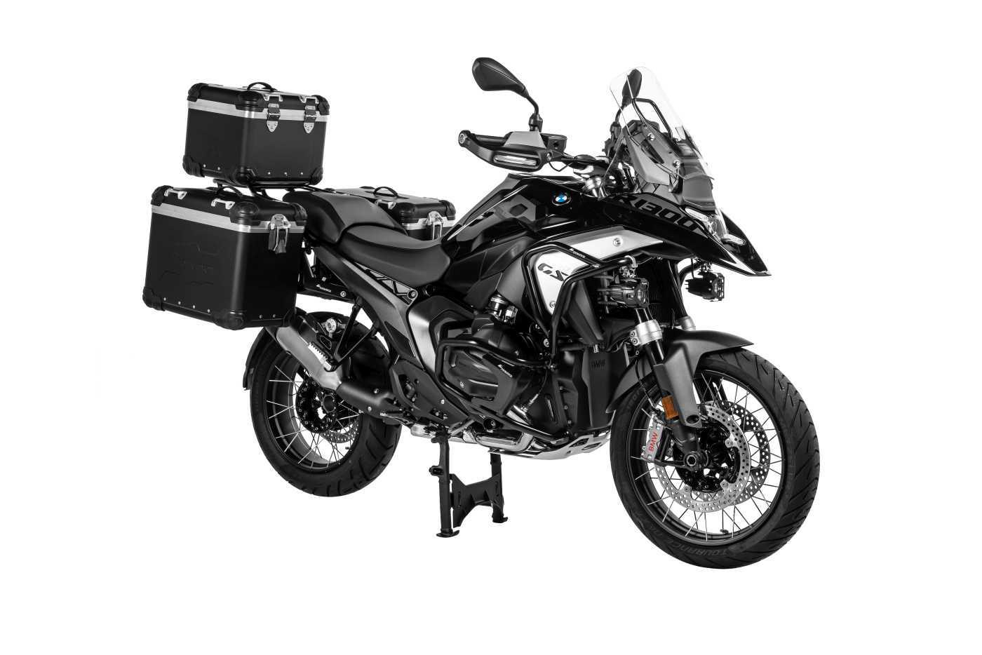 Valise Touratech Kit complet ZEGA Evo 45/45 - Support noir inclus - Anodisé noir