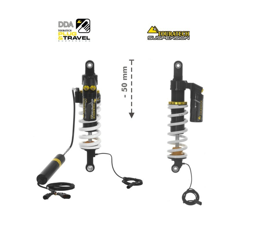 Kit suspension Touratech Plug & Travel avec abaissement - 50 mm - Blanc
