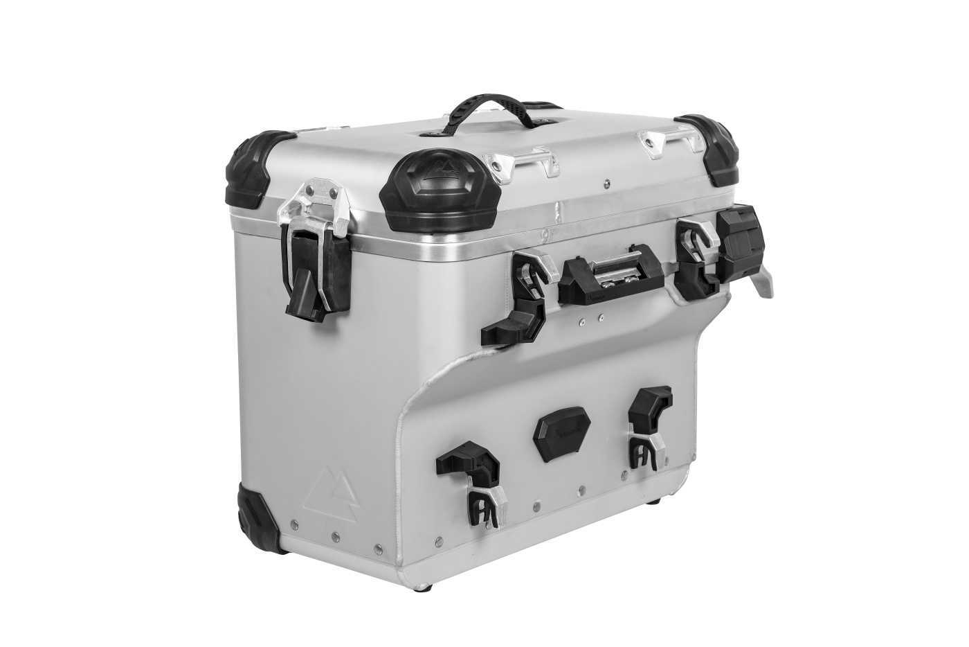 Valise Touratech ZEGA Evo X Avec déport 45L - Anodisé gris