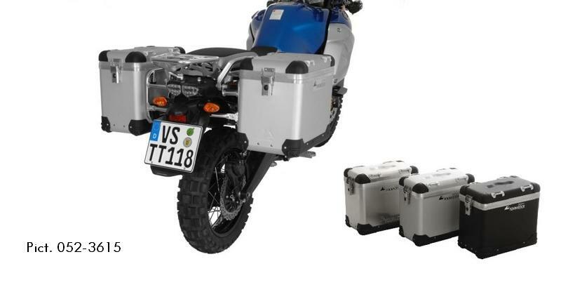 Valise Touratech ZEGA Pro 31/38 - Support gris inclus - Alu