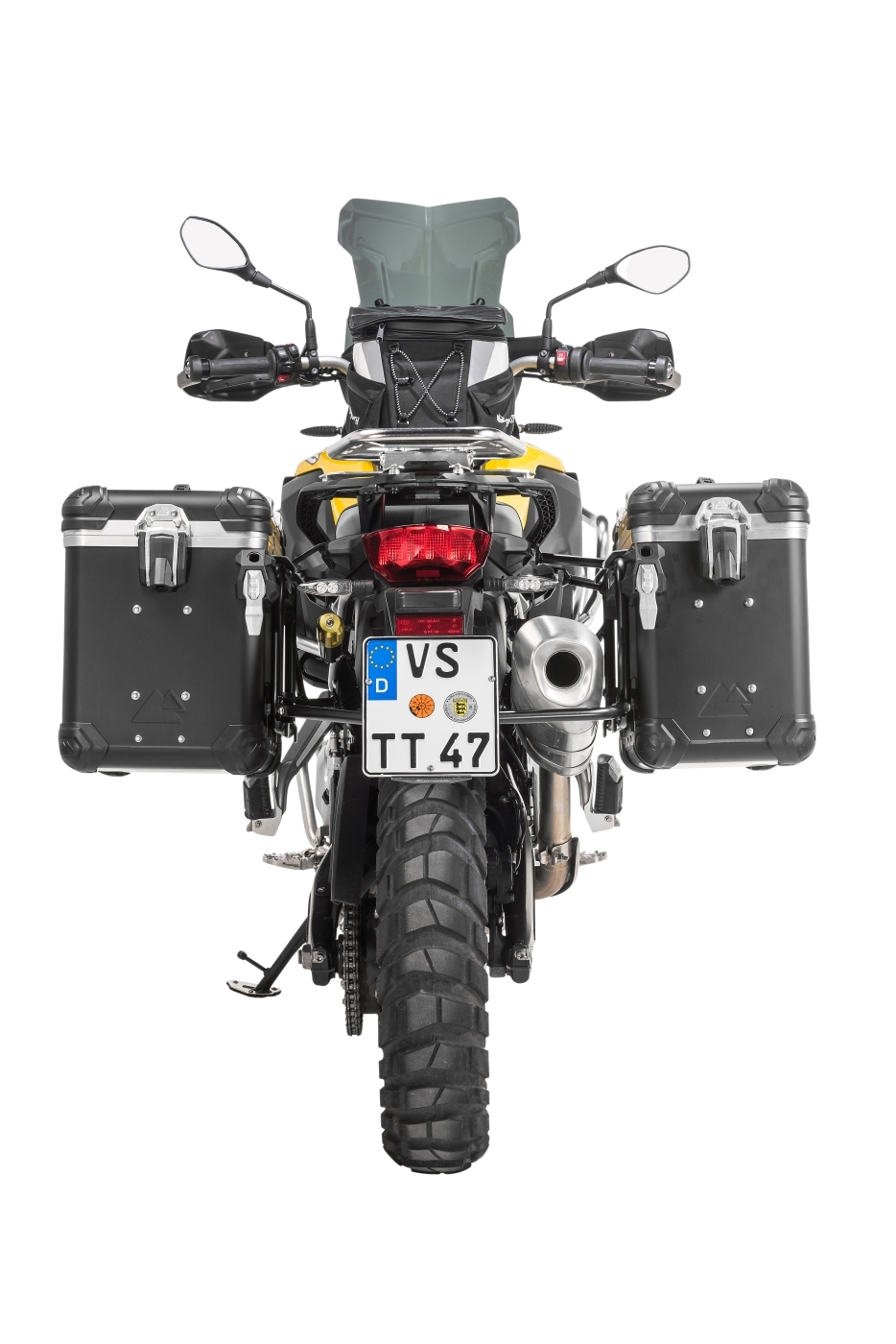 Valise Touratech Kit complet ZEGA Evo 38/45 - Support noir inclus - Anodisé noir