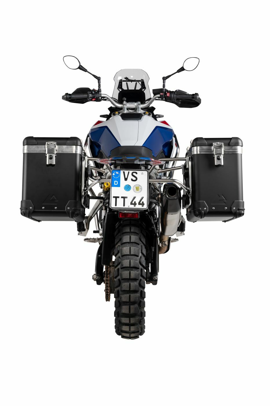 Valise Touratech ZEGA Pro 38/45 - Support gris inclus - Anodisé noir