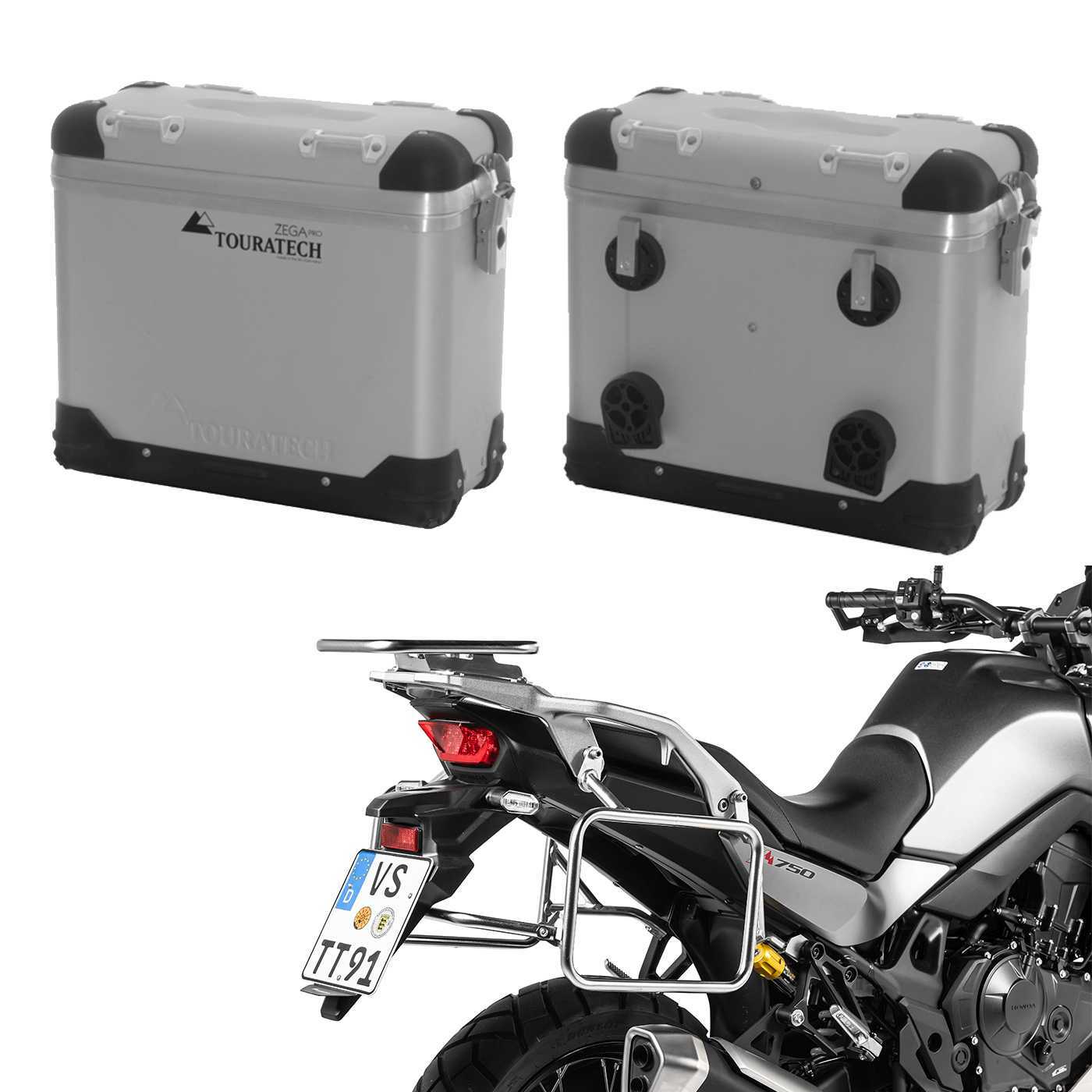 Valise Touratech ZEGA Pro 31/31 - Support gris inclus - Anodisé gris