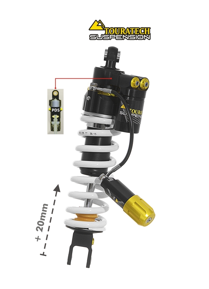 Amortisseur Touratech EXTREME (+20 mm) - Blanc
