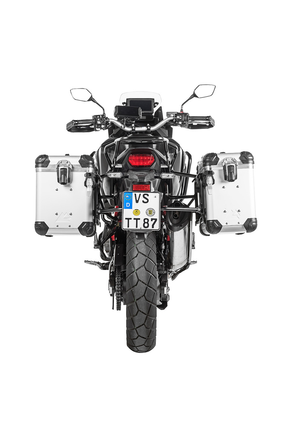 Valise Touratech Kit complet ZEGA Evo 38/45 - Support noir inclus - Anodisé gris
