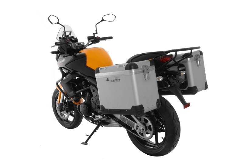 Valise Touratech ZEGA Pro 45/45 - Support noir inclus - Anodisé gris