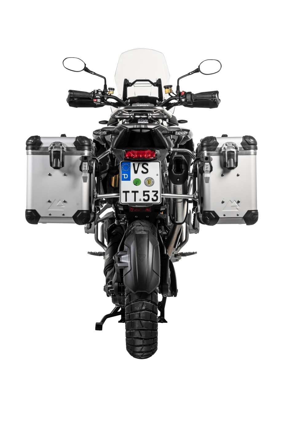 Valise Touratech Kit complet ZEGA Evo 38/45 - Support gris inclus - Anodisé gris