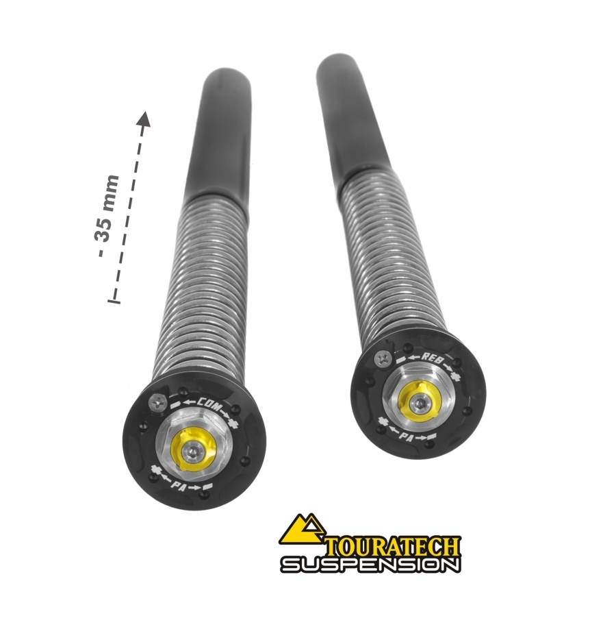 Kit cartouches Touratech Cartridge abaissement -35mm - Noir - Jaune