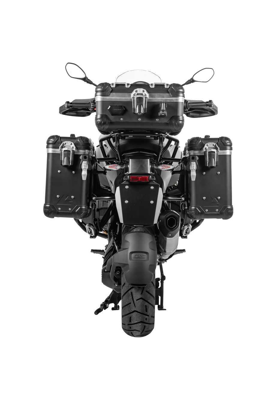 Valise Touratech Kit complet ZEGA Evo 31/31 - Support noir inclus - Anodisé noir