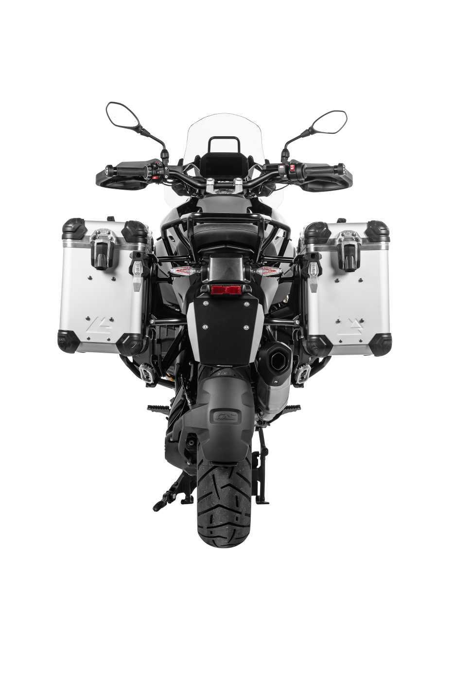 Valise Touratech Kit complet ZEGA Evo 38/38 - Support noir inclus - Anodisé gris