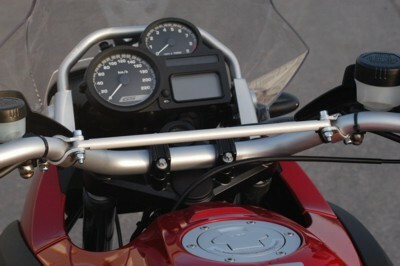 Barre de fixation guidon Touratech Traverse 22/28 mm - Argent