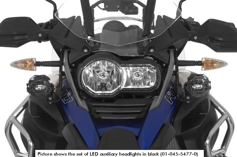 Feux Touratech Additionnels LED - antibrouillard droite / feu de route gauche - Noir