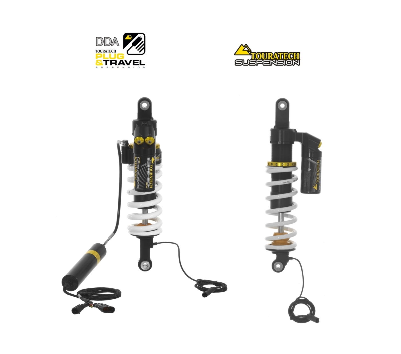 Kit suspension Touratech Avant / Arrière - Plug & Travel / DDA - Blanc