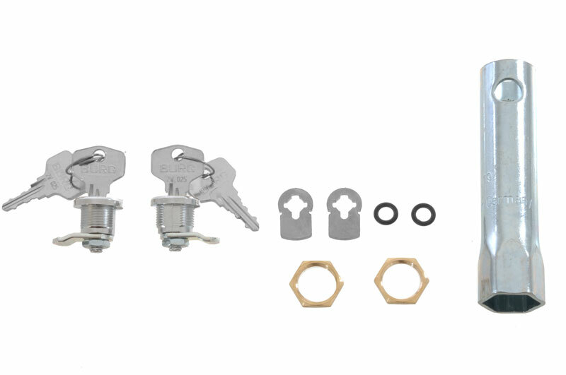 Barillet de bagagerie Touratech Pour ZEGA Pro2 avec levier de desserrage - lot de 2