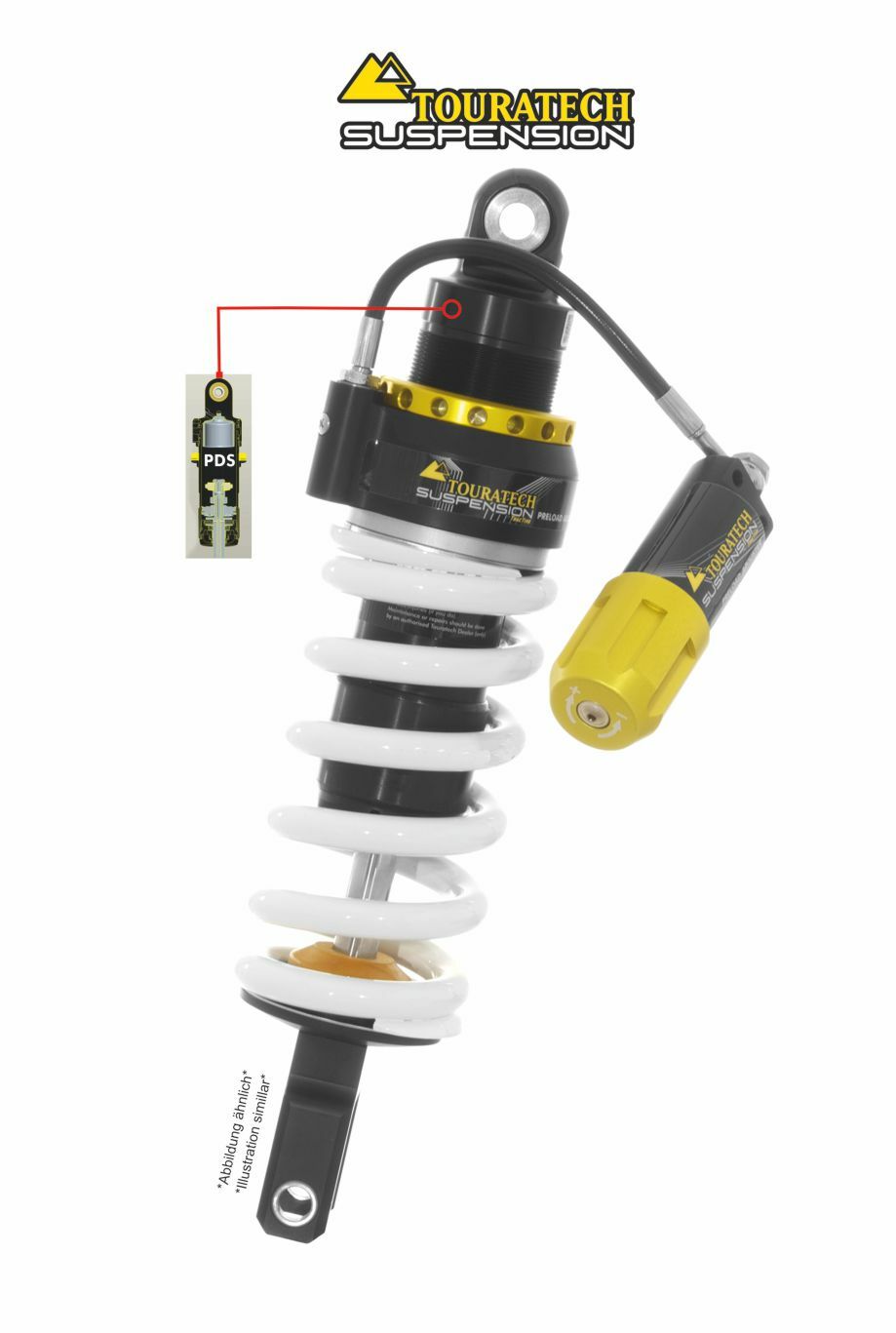 Amortisseur Touratech Level 2 / PDS - Blanc