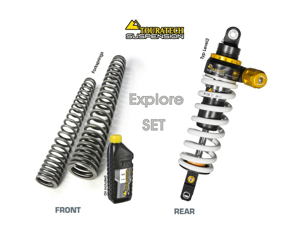 Kit suspension Touratech Avant / Arrière - WTE Level 2 - Blanc
