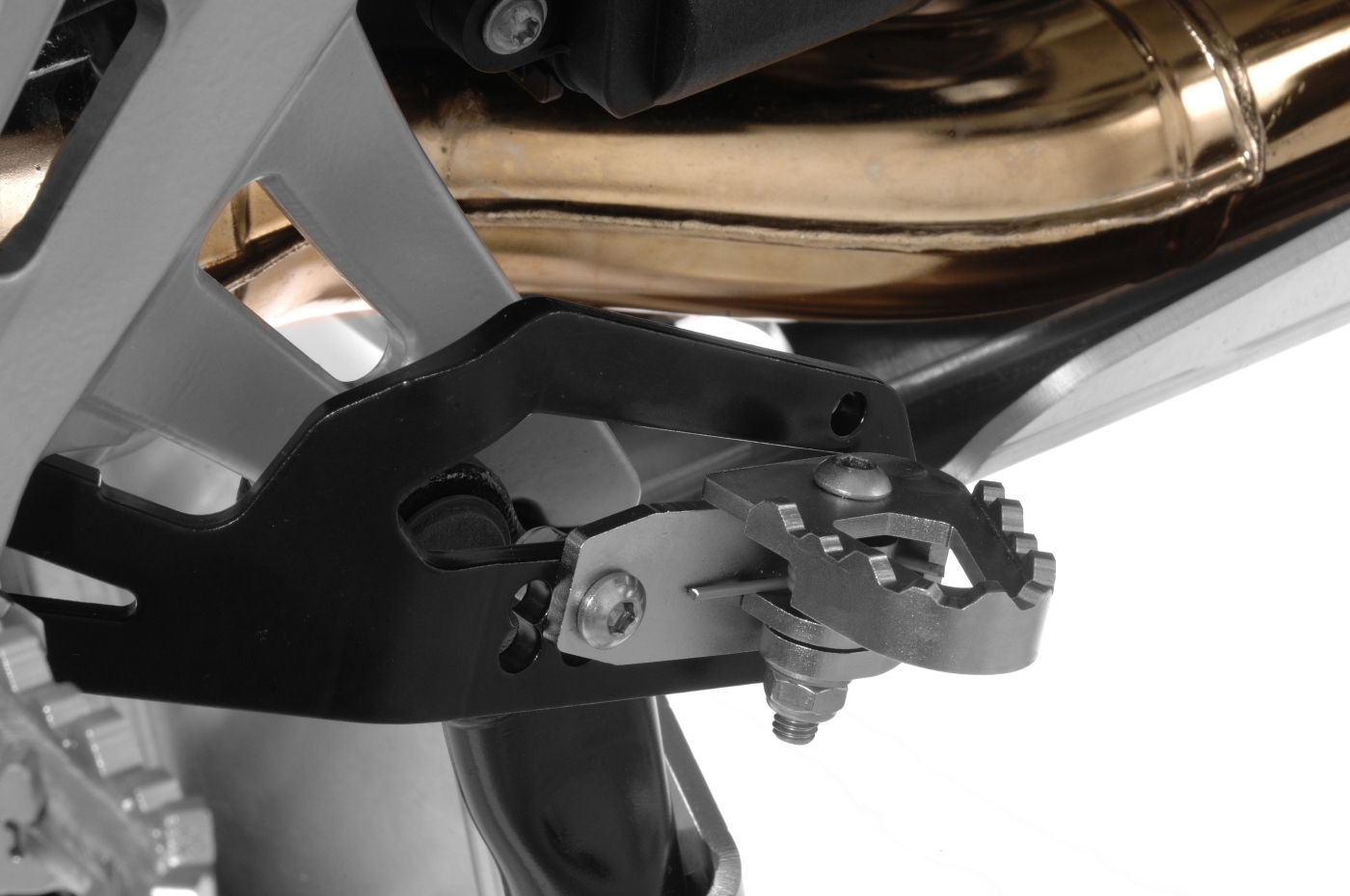 Pédale de frein Touratech Réglable et repliable - Argent
