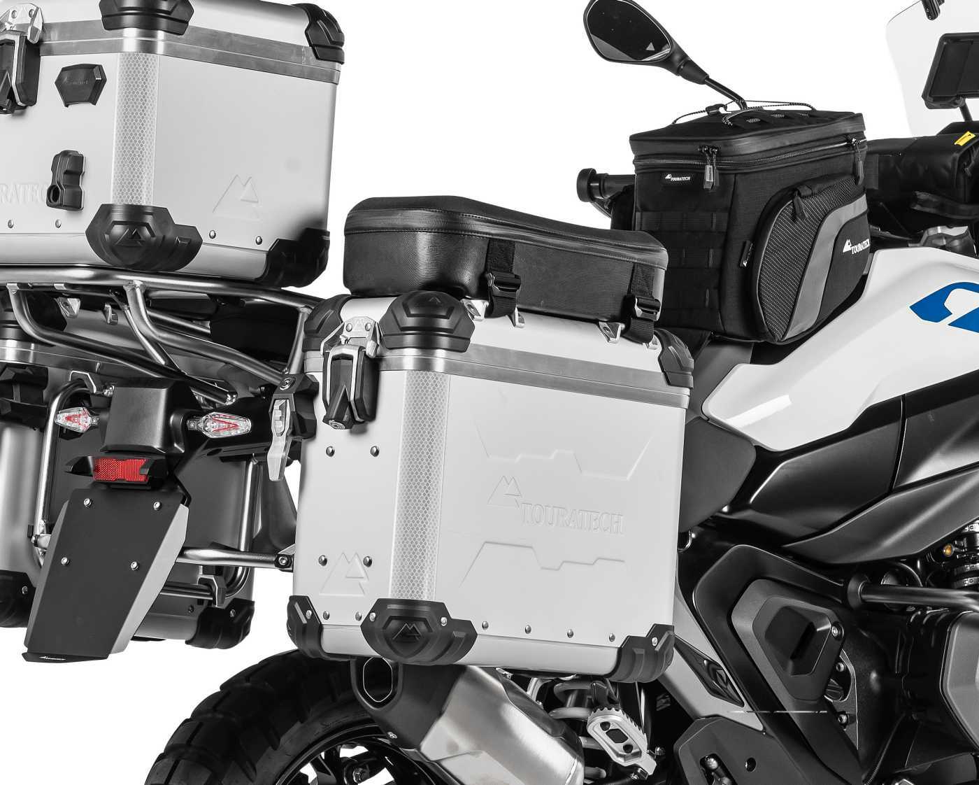Stickers Touratech Bandes réfléchissantes 3M - ZEGA EVO - blanc x2