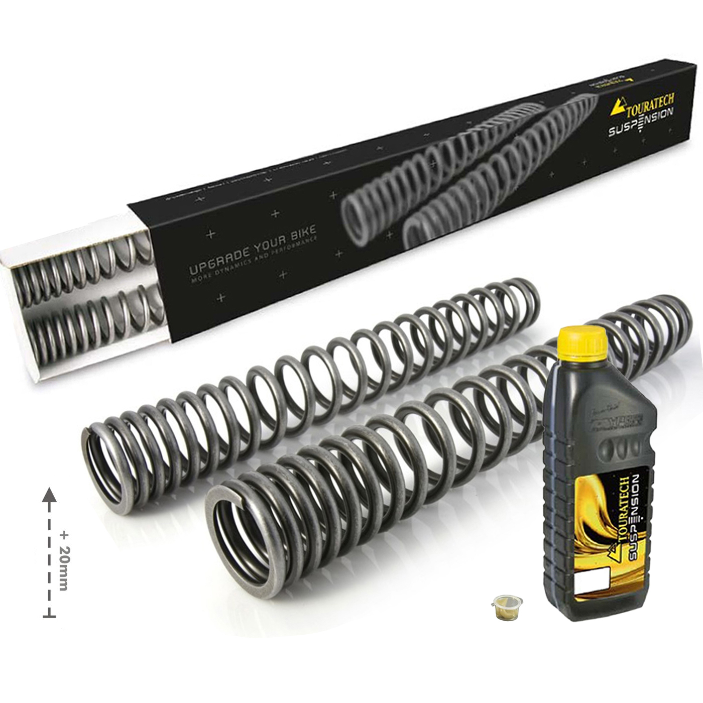 Ressorts de fourche Touratech Progressif - Voyage Off road (+20 mm) - Noir