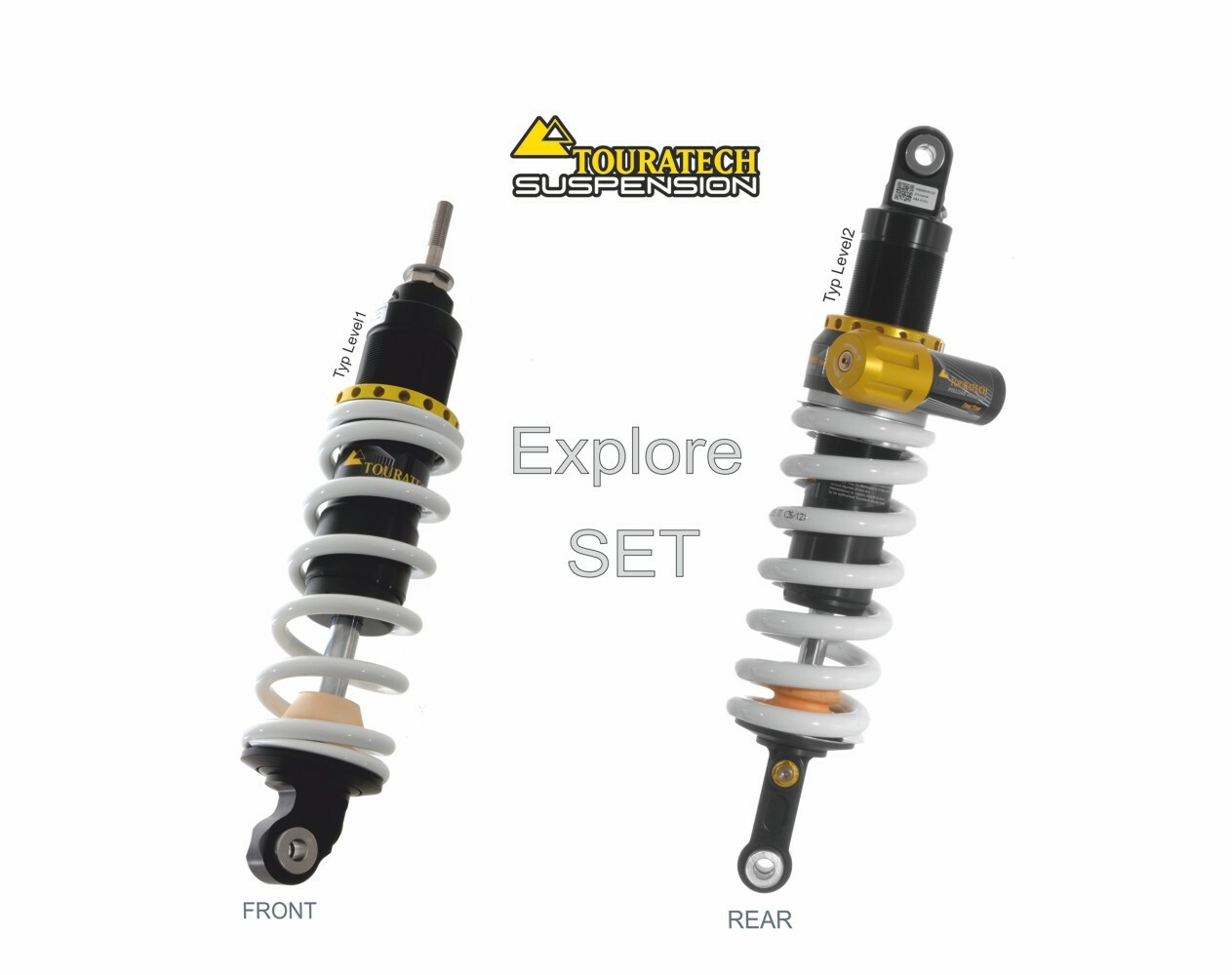 Kit suspension Touratech Avant / Arrière - Level 2 - Noir - Jaune