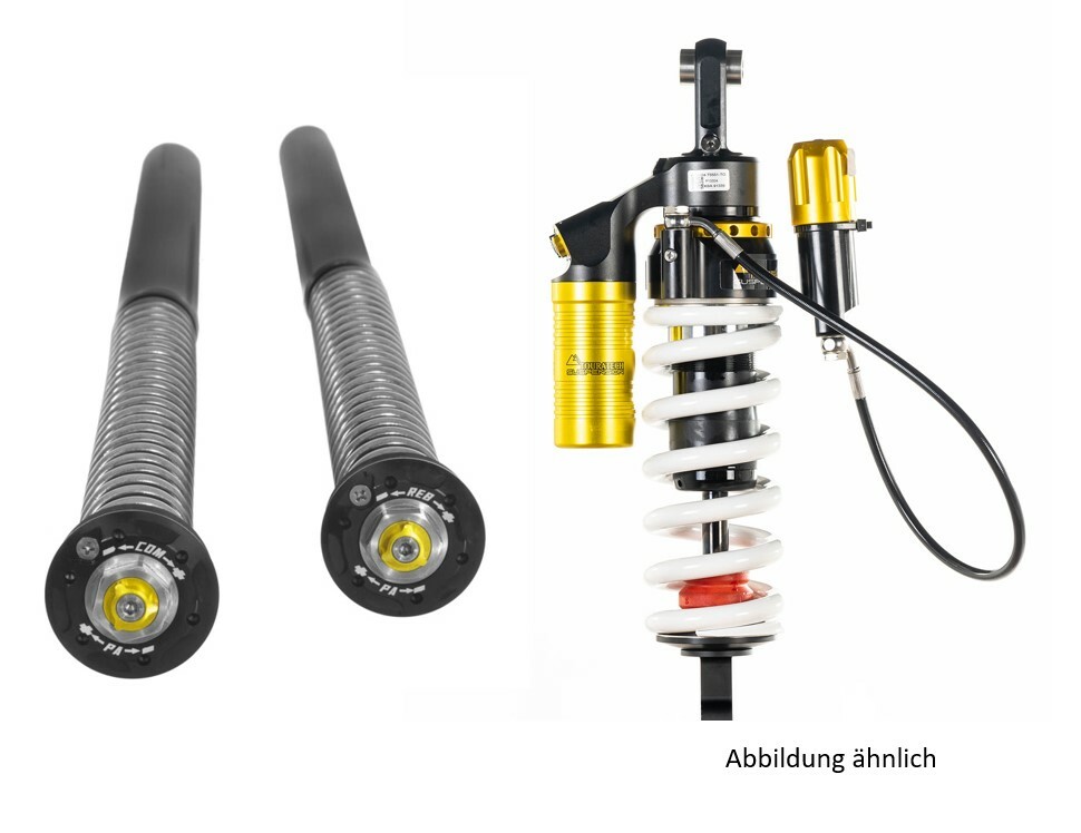 Kit suspension Touratech Extreme 2 avec cartouche Extreme - Noir - Jaune