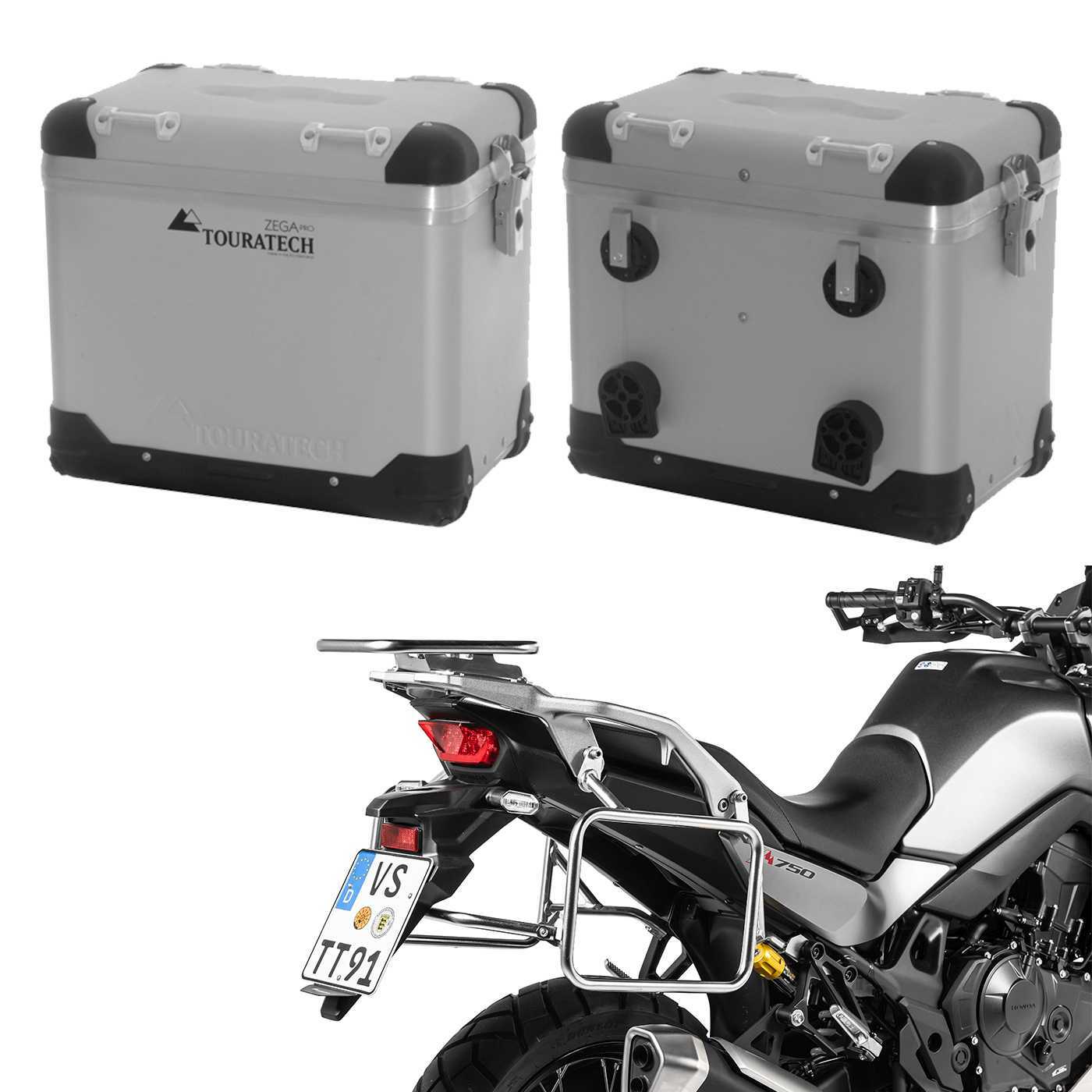 Valise Touratech ZEGA Pro 45/45 - Support gris inclus - Anodisé gris