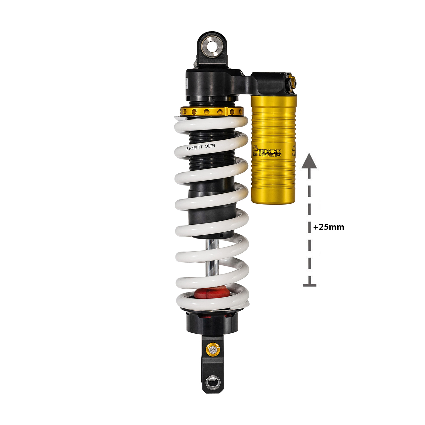 Amortisseur Touratech EXTREME 2 (+25 mm) - Noir - Jaune