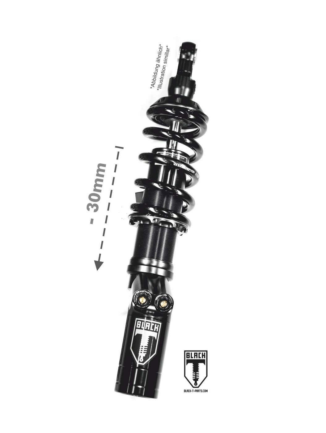 Amortisseur Touratech BLACK-T - Stage 3 - (-30 mm) - Noir