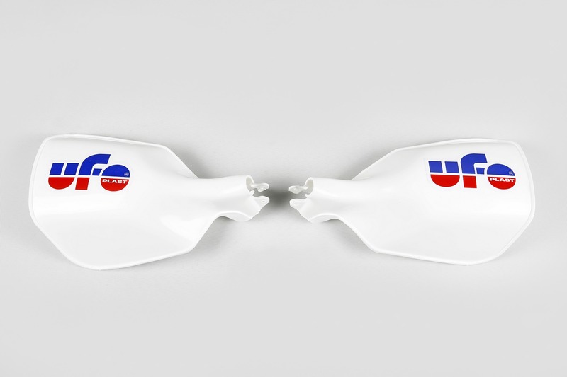 Protèges-mains Ufo blanc frein à tambour