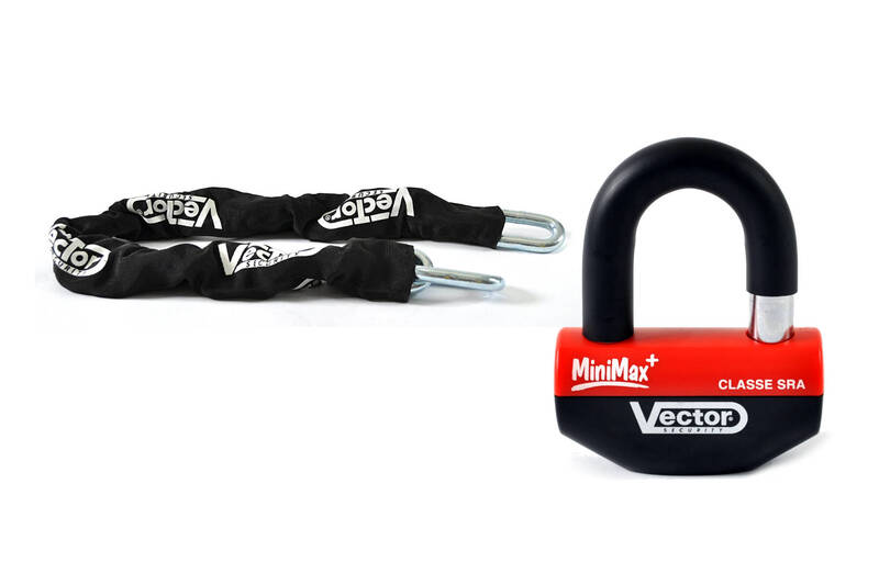 Antivol Vector Kit Bloque-disque MiniMax+ Ø16mm + Chaîne Ø13mm / 1,1m
