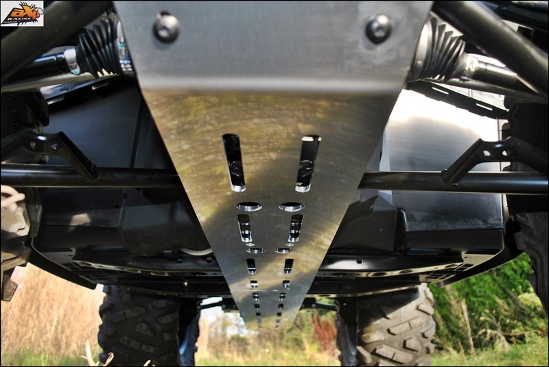 Sabot moteur aXp central aluminium 6mm Can - Am Outlander Max 500L